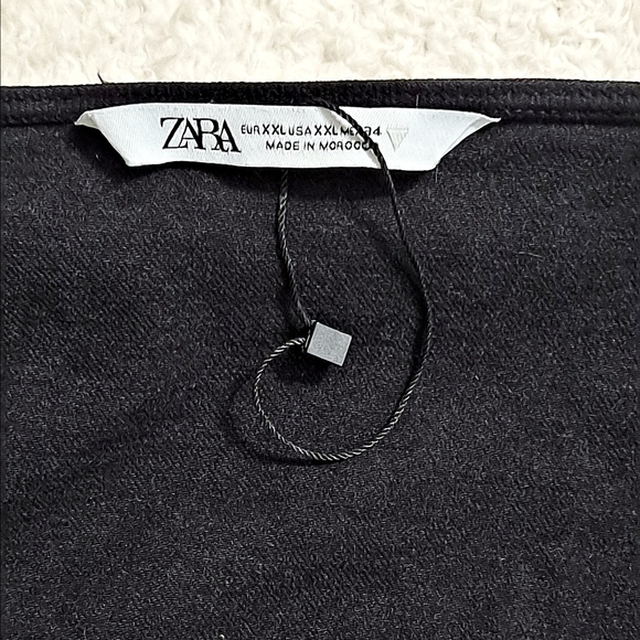 Zara~ Black Denim Mini Dress - Picture 7 of 7